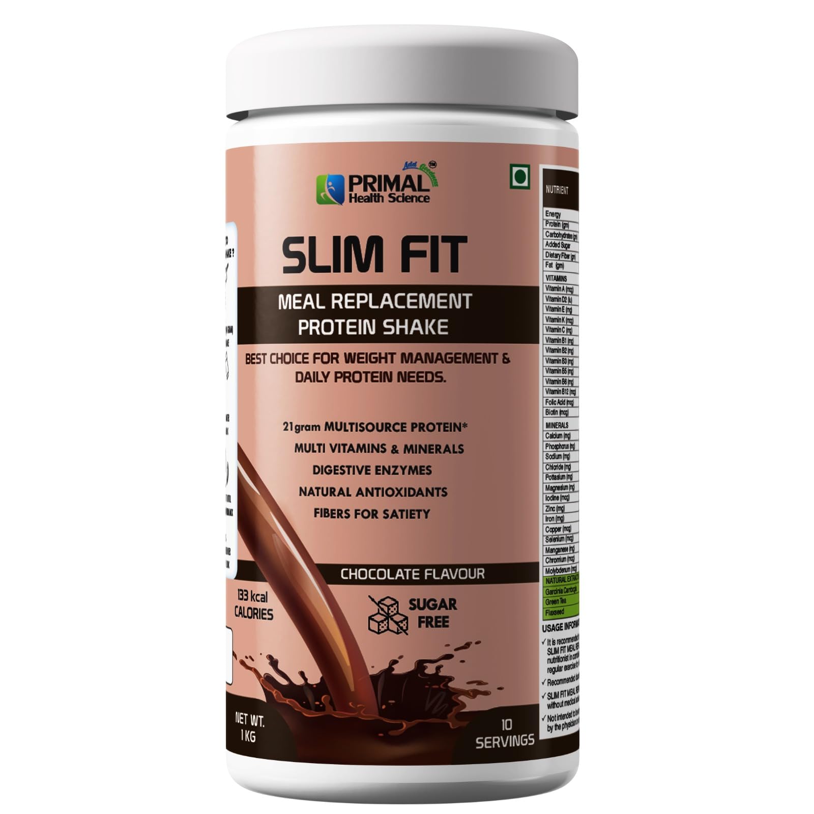 Meal Replacement Protein Shake For Weight Control & Management | Sugar Free | Fiber | Digestive Enzymes | No Transfat | Vitamins & Minerals (Smooth Mango, 400 gram) — Amazon image 9