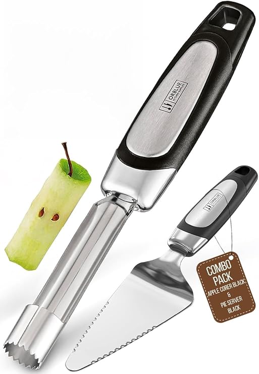 Orblue Premium Apple Corer Tool & Pie Server Bundle