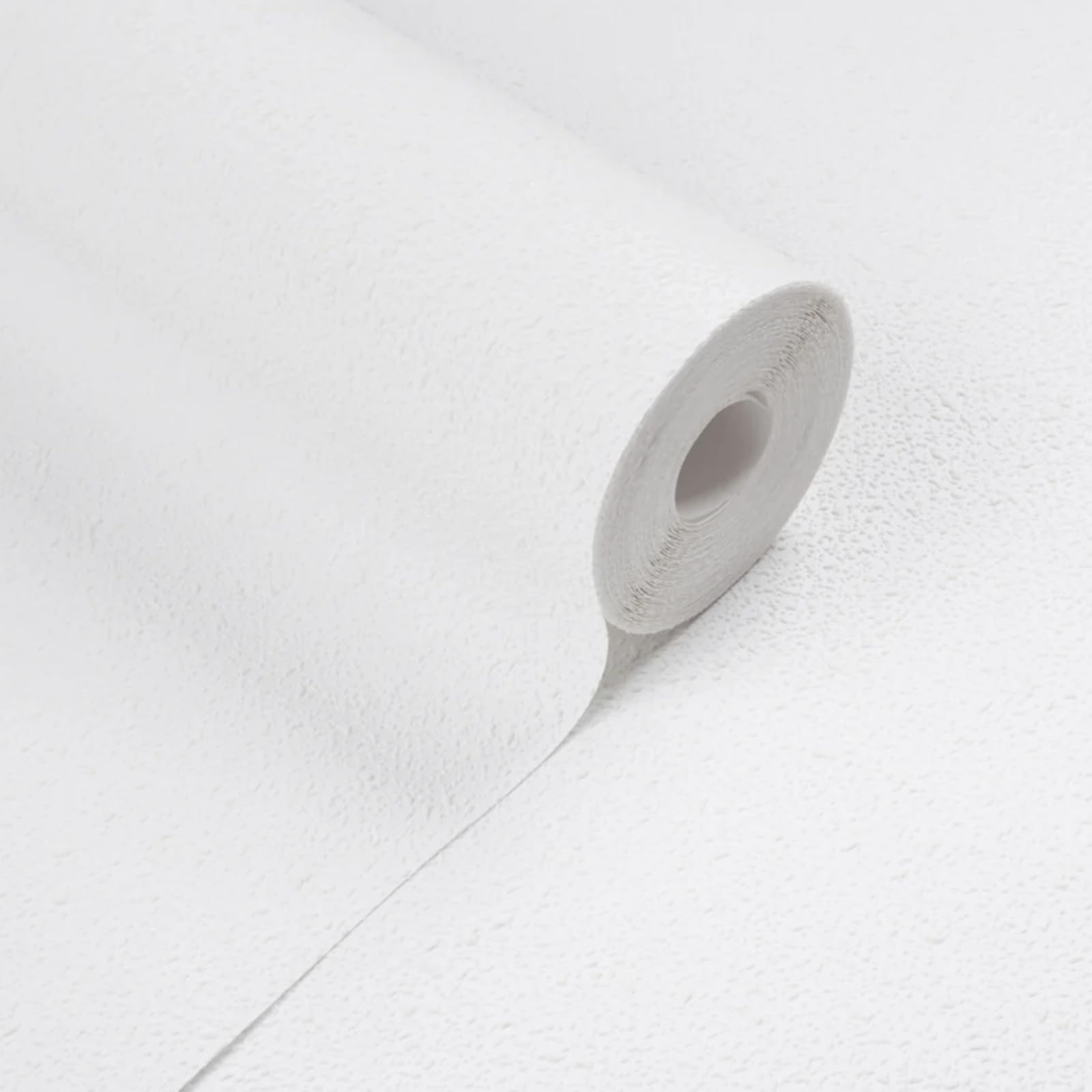 – White Textured Paintable Wallpaper – Embossed/Paint-Ready Feature Wall Roll