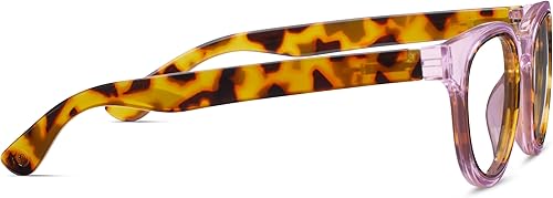 Miniatura 3 de Peepers by PeeperSpecs Women's Olympia Round Blue Light Blocking Reading Glasses, PurpleTokyo Tortoise, 50 + 2