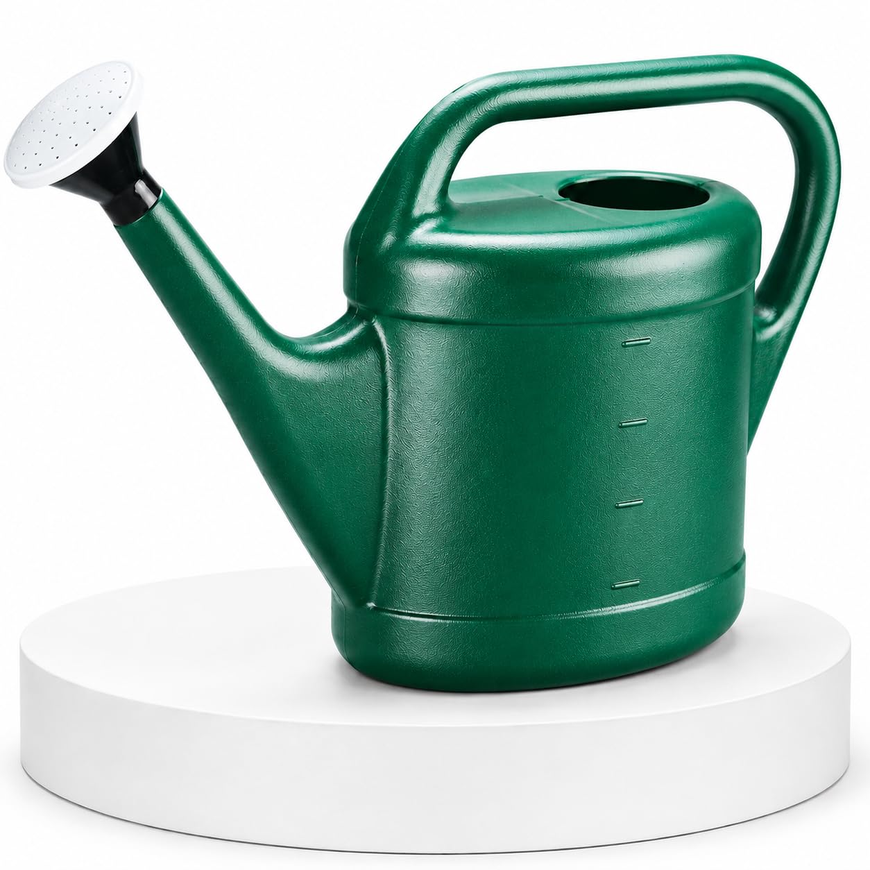 Toyana Green Watering Can - 10L With Detachable Rose Sprinkler Head, Plastic Indoor & Outdoor Plant Watering Can For Houseplants & Garden Plants