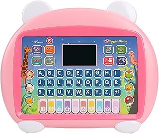 10 Pcs Baby Tablet Toys - Multifunctional Learning Pad with LED Screen - Educational Toy, Learn Alphabet, Numbers, Word, Music, Math - Early Development Electronic Activity Game