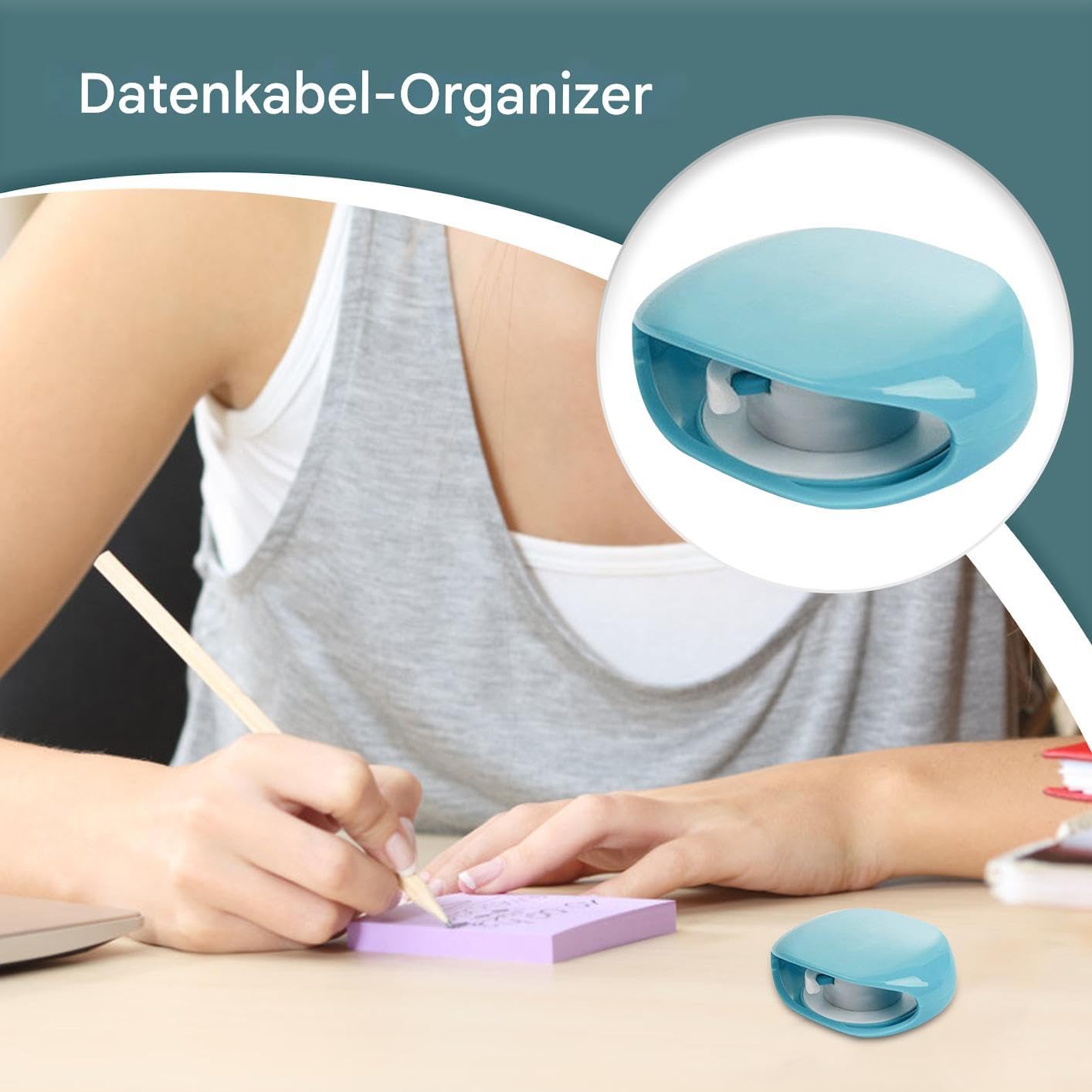 Automatische snoerroller, kabelgeleiding intrekbaar, kabelhaspel voor mobiele telefoon, hoofdtelefoon, oplader, thuis, auto, reizen