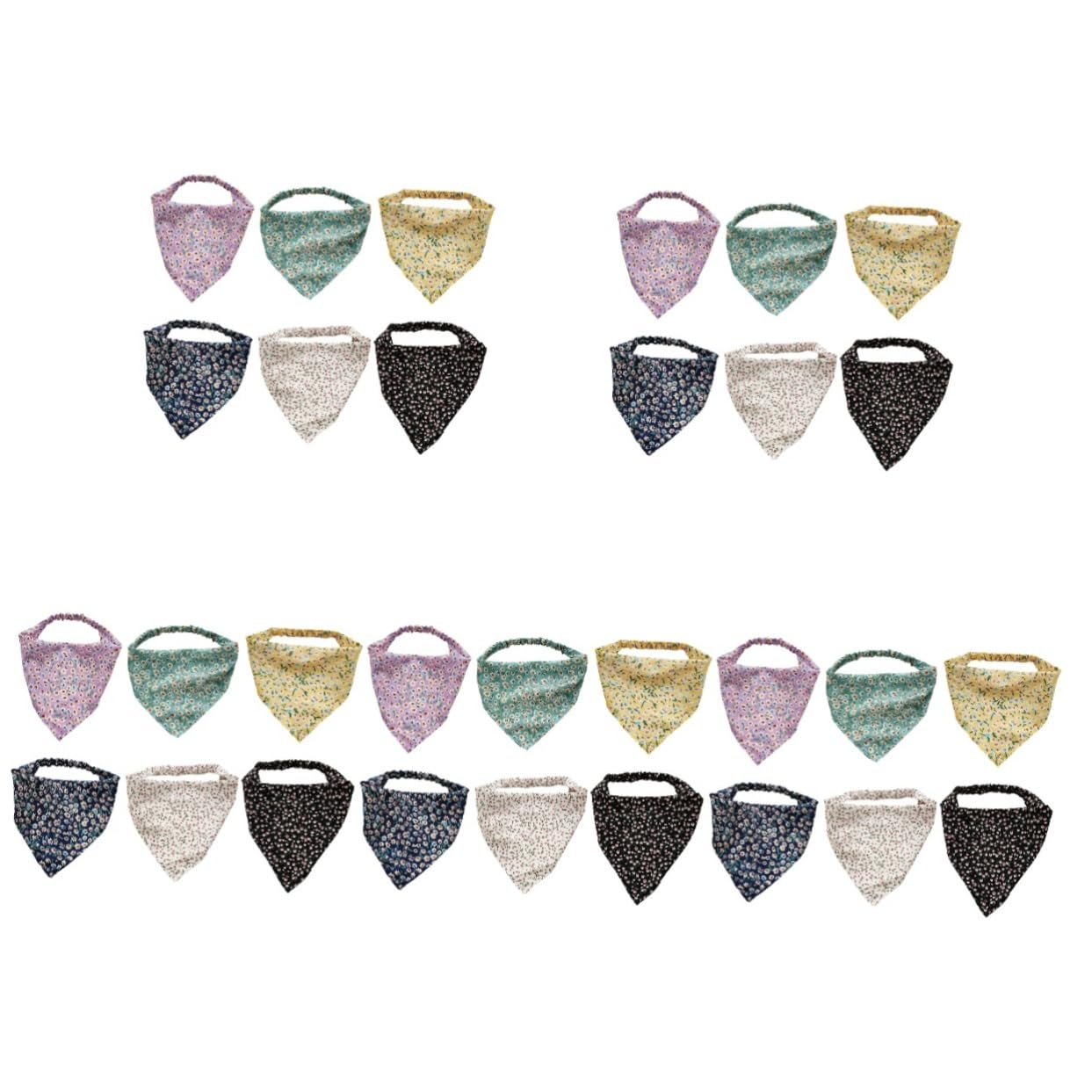 FRCOLOR 30pezzi Fasce Per Con Stampa Floreale Accessori Estivi Per Donne Adatti Per Festival e Attività All Aperto Elegante e Leggero Di Bandane Per Ragazze