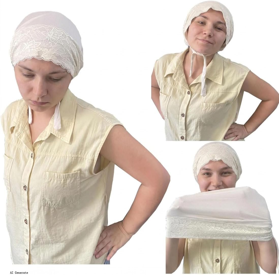 3Pack Islamic Muslim Under Hijab Cap Inner UnderScarf for women Lace Under Scarf Hat Hijab Cap with Tie