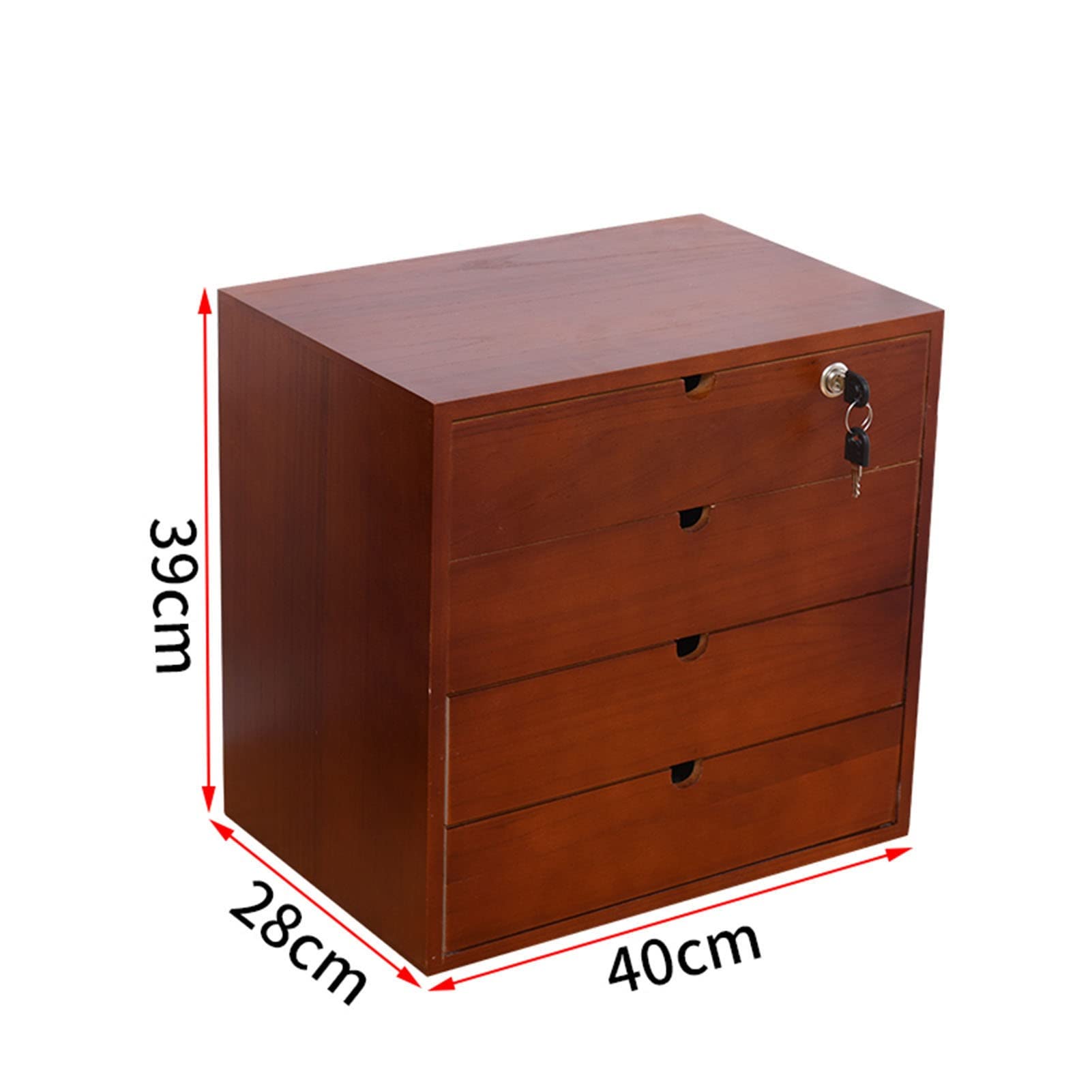 Classeur de bureau – Boîte de rangement en bois massif – Organiseur de bureau, classeur plat A4 multicouche de type tiroir, boîte de rangement de bureau en bois massif, organisateur de stockage de fou