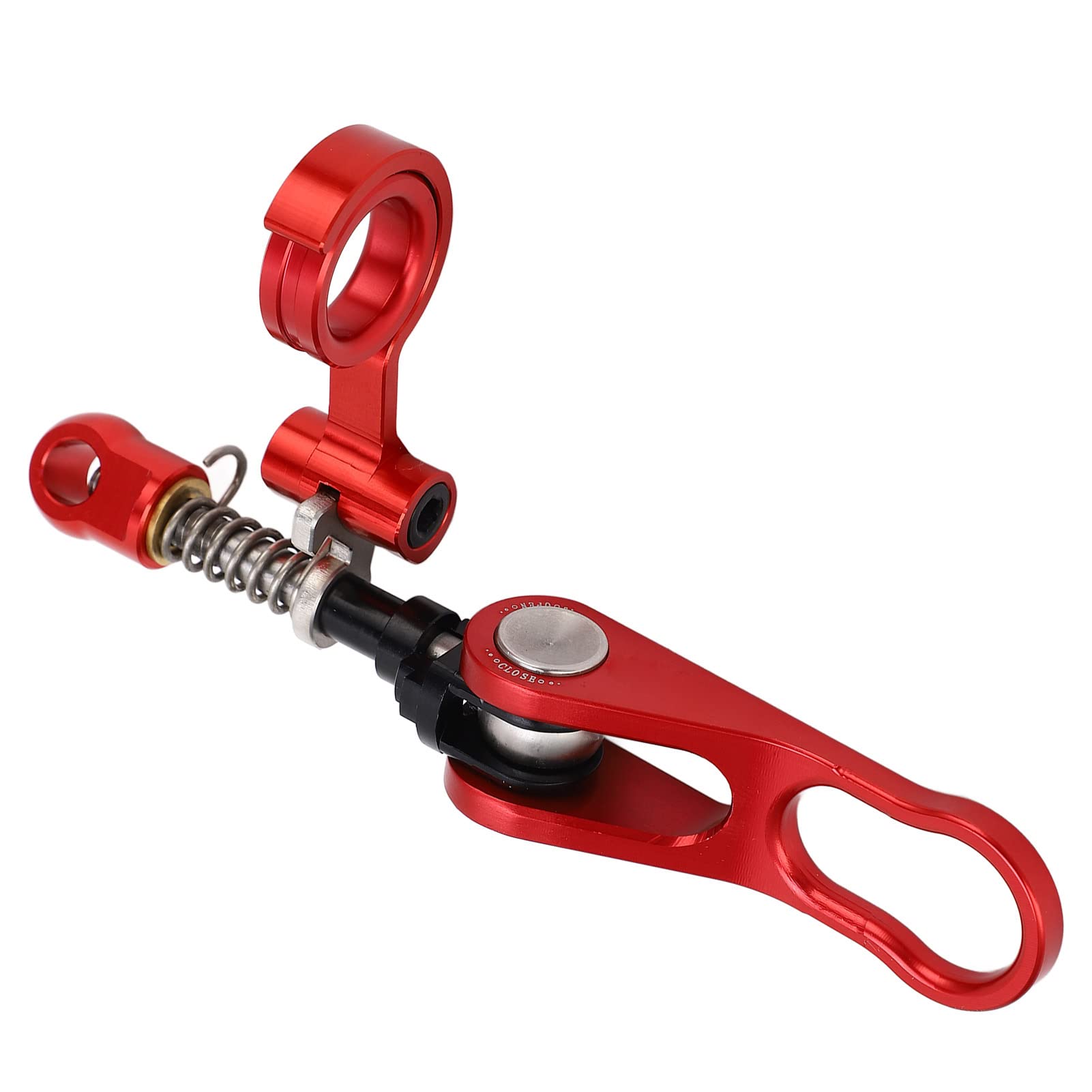 Maniglia del morsetto del reggisella e clip del telaio posteriore, morsetto del tubo del sedile della bici in lega di alluminio, lavorazione CNC a sgancio rapido per bici (Rossa)