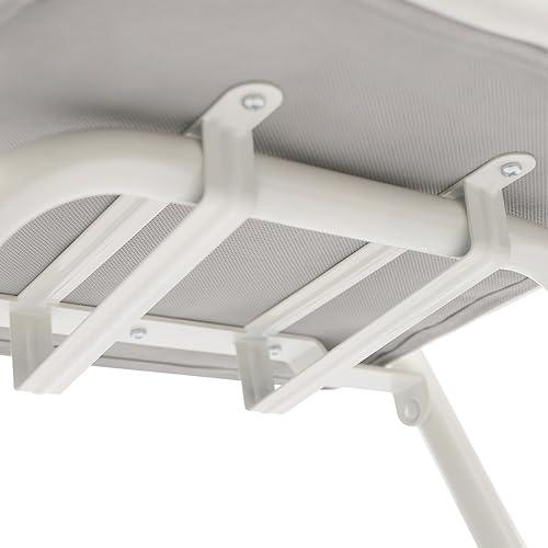Miniatura 6 de Taburete plegable portátil de 29.5 pulgadas con respaldo, 2 taburetes de bar plegables con tapas de PVC, 275 libras, silla plegable alta