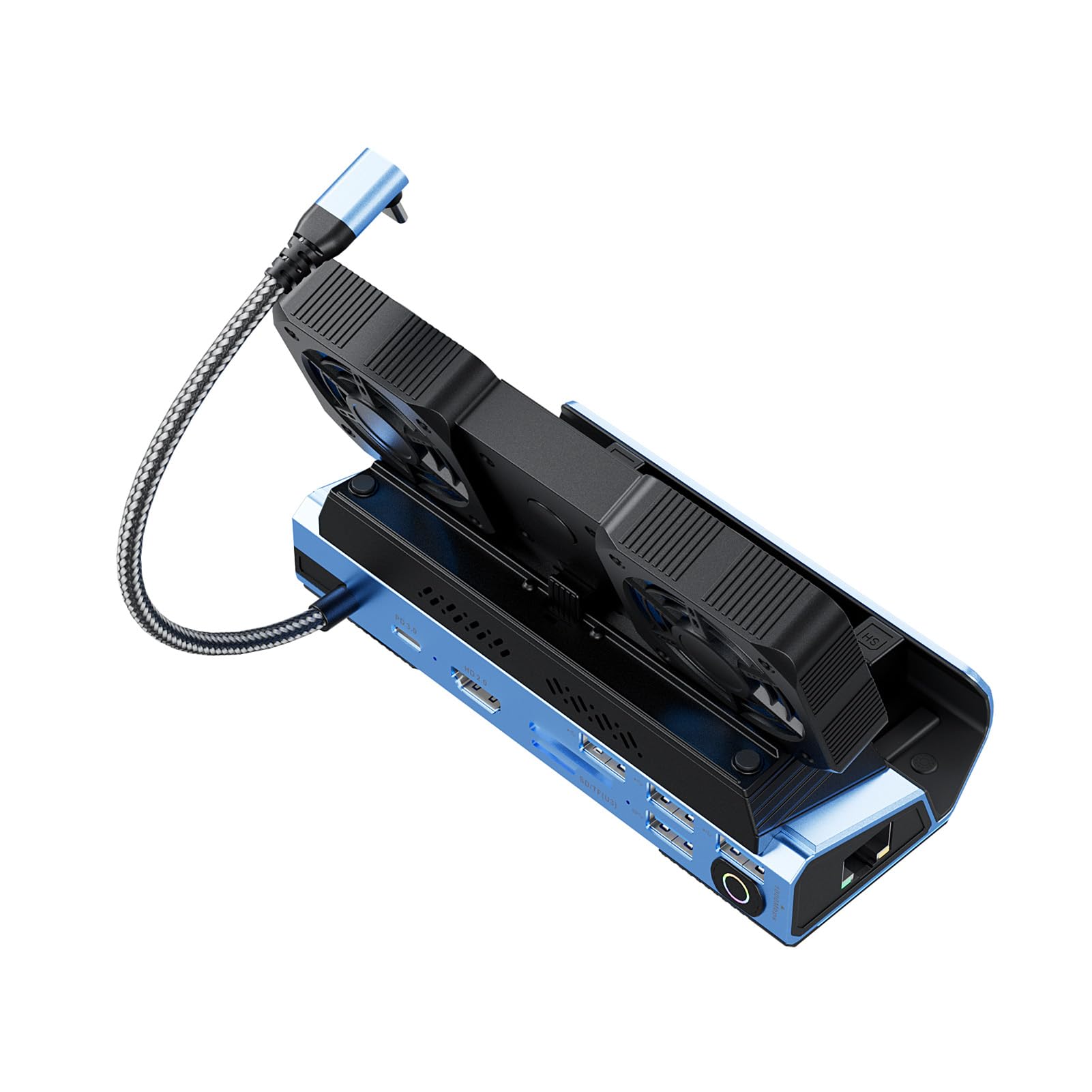 Topiky Stacja Dokująca USB C 9 w 1 z szeroką kompatybilnością dla Niezwykle Szybkich Sieci dla Konsol do Gier 10,48 Uncji
