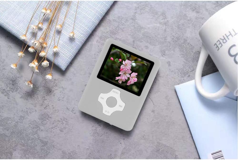 Crillutar 16GB MP3 Player MP4 Player Music Player With Micro SD Card Slot, Expandable Up To 32GB, Supporting Music Player Video player Photo Viewer and E-Book (Silver)