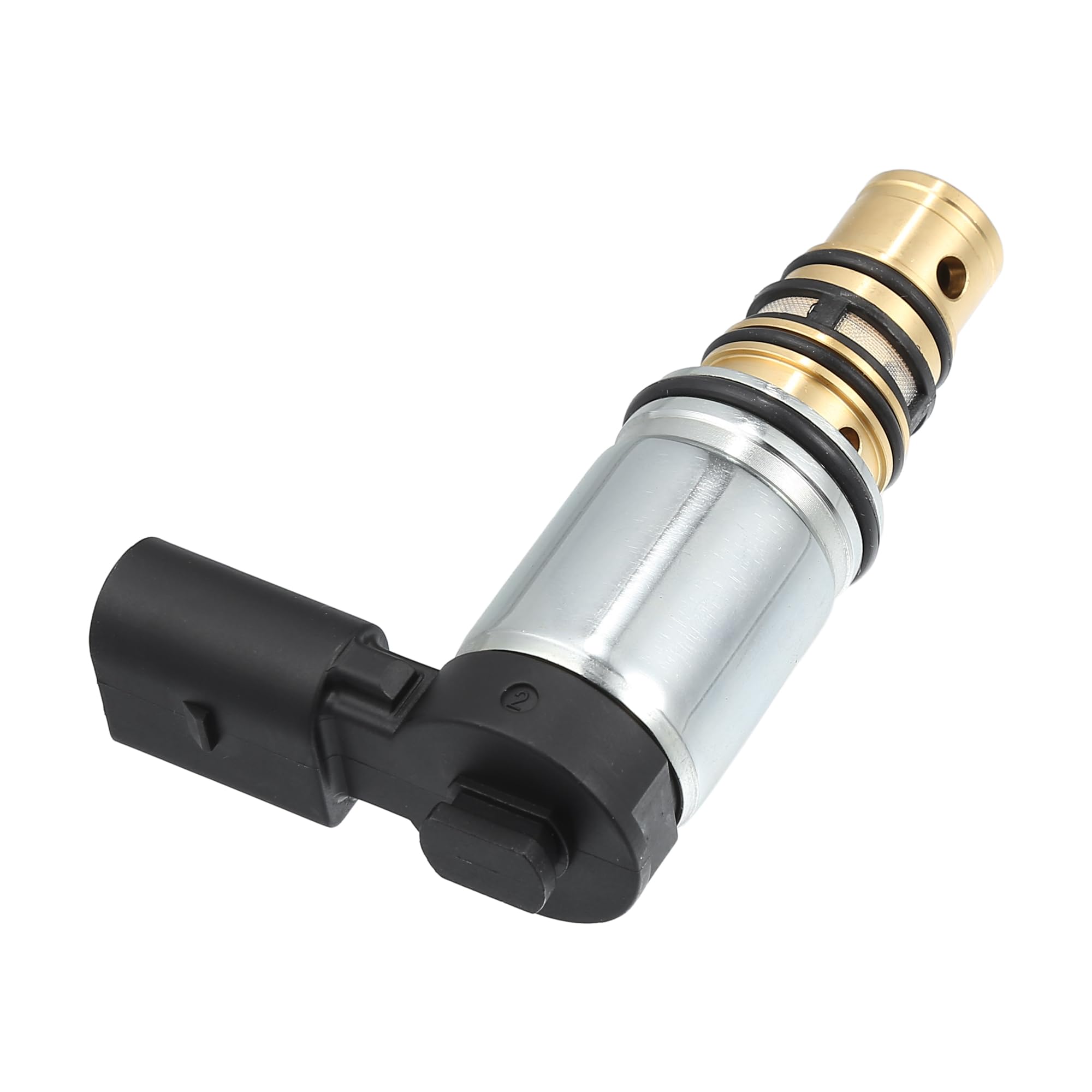 QUARKZMAN Válvula Solenoide Compresor A/C Para Volkswagen Golf 2013 1Pc | Color Negro/Plateado, Material Metal/Plástico, Tamaño 7.8X5.1Cm, 1Pc, Oe: 1Kd820803H Y Otros, Para Audi A3 2010-2013
