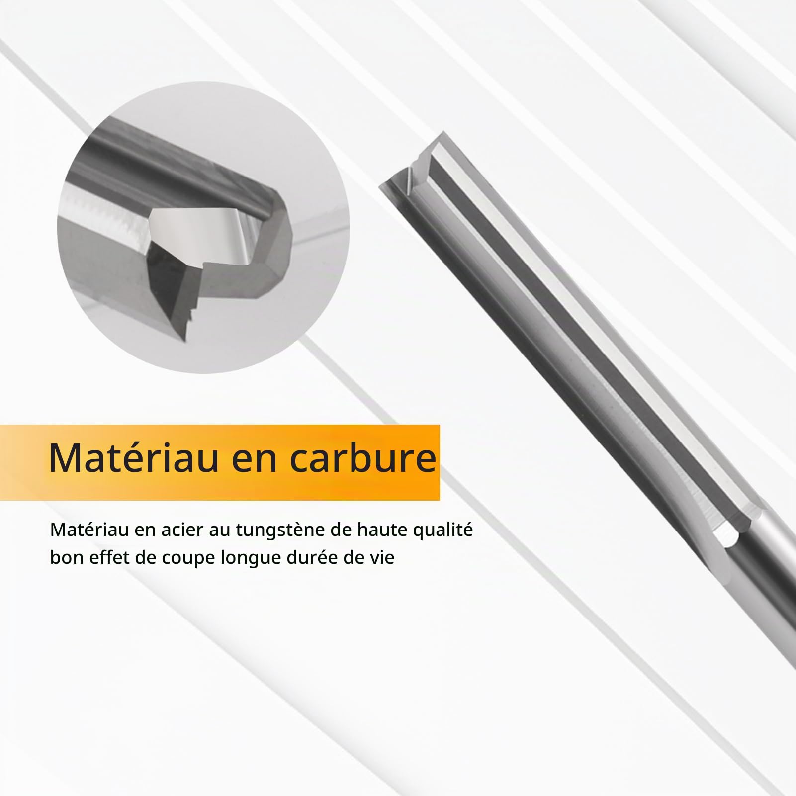 EU _ Hozly 3.175 X 2 x 15 mm deux flûtes droites End Mill Wood Pointes de fraisage CNC Lot de 10