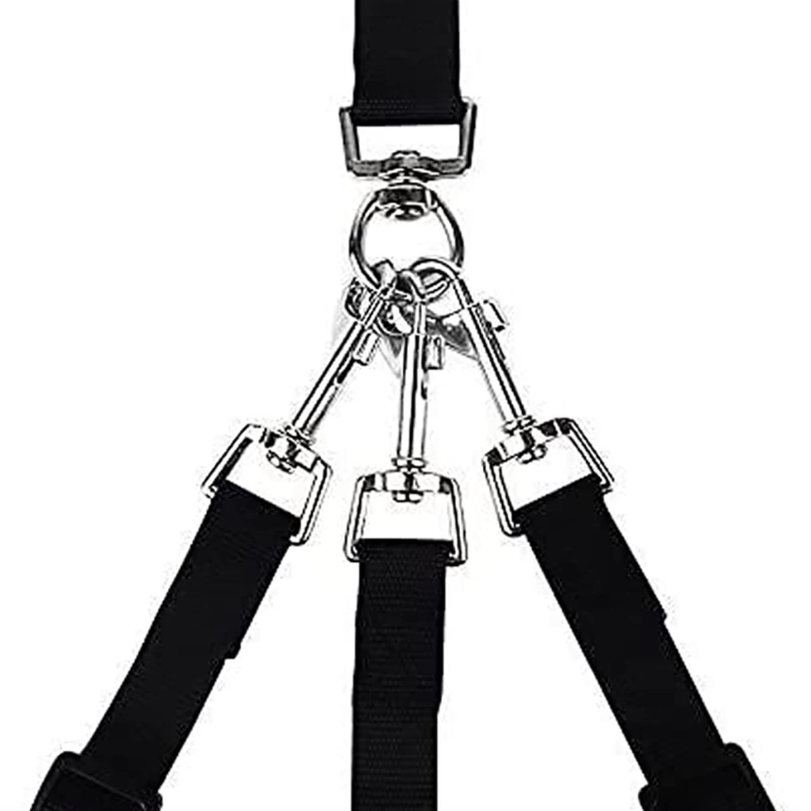 Verstellbarer 3-Wege-Koppler for Hundeleinen, Strapazierfähiges Nylon, Kein Verheddern, Abnehmbare 3-in-1-Haustierleine for Mehrere Welpen, Weich Gepolsterter Griff