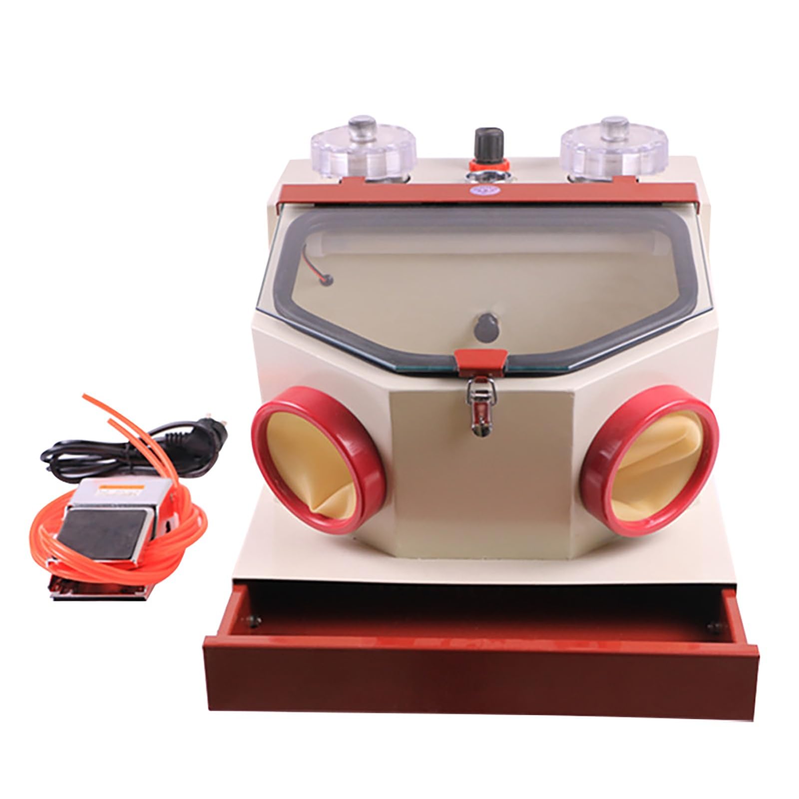 Chorreadora de Arena eléctrica Profesional con Control por Pedal y Gran Ventana de visualización Aplicaciones de chorreado de Arena