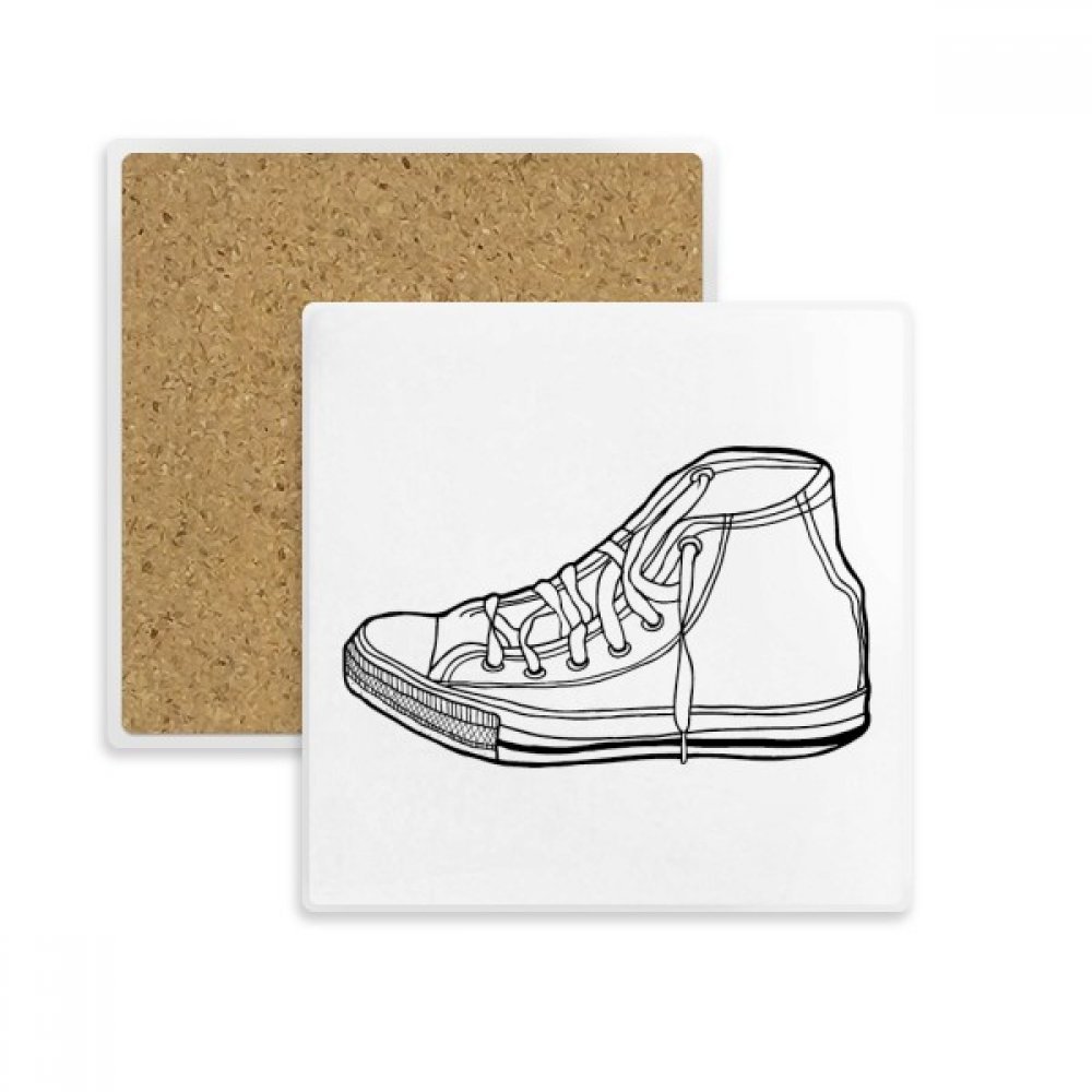 Pierre absorbante pour tasse et verre avec décor chaussures de toile