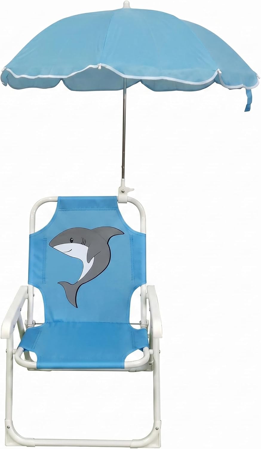 Toddler Lawn Chair, Kids Beach Chair with Umbrella Foldable Cartoon Toddler Camping, 27.56x19.49inch.