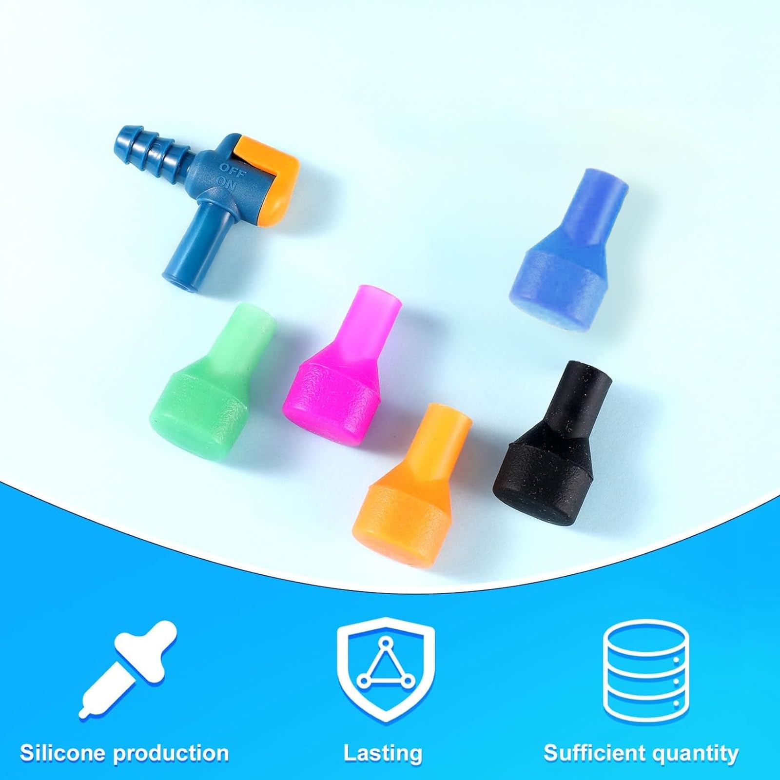 Valvola Morso,6 PCS Bocchini in Silicone,Valvola per Morso,Bite Valve,Tubo per Bevande da Ciclismo All'aperto,Ricambio Bocchino,per Il Serbatoio della Vescica di Idratazione dello Zaino