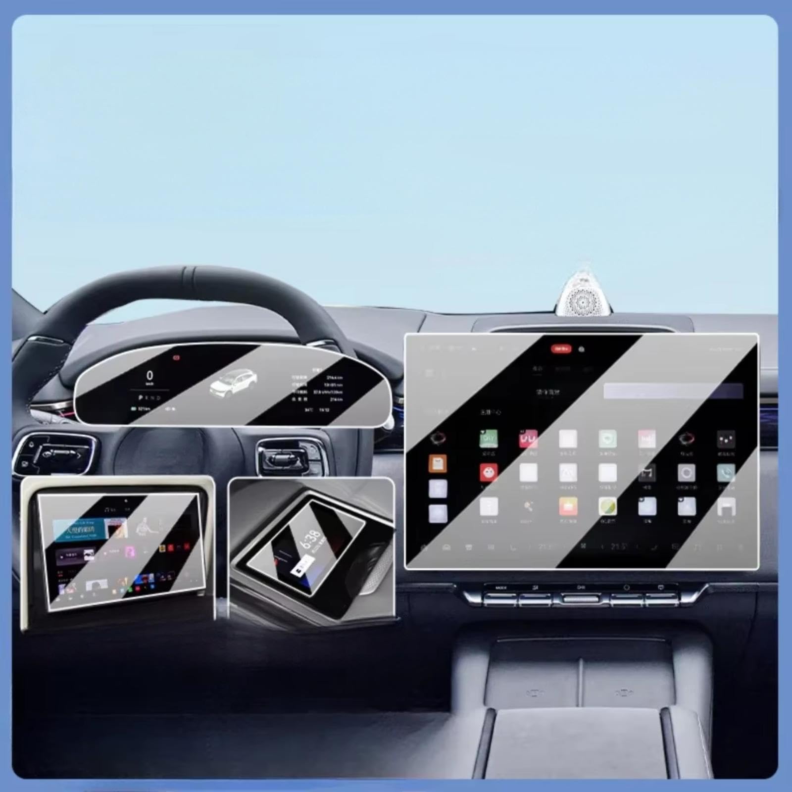 GPS Voiture Écran Film Compatible Avec Zeekr Pour 7X 2024-2025 Protecteur D'écran GPS De Voiture Film Protection Centre Multimédia Navigation Intérieure Voiture(C)