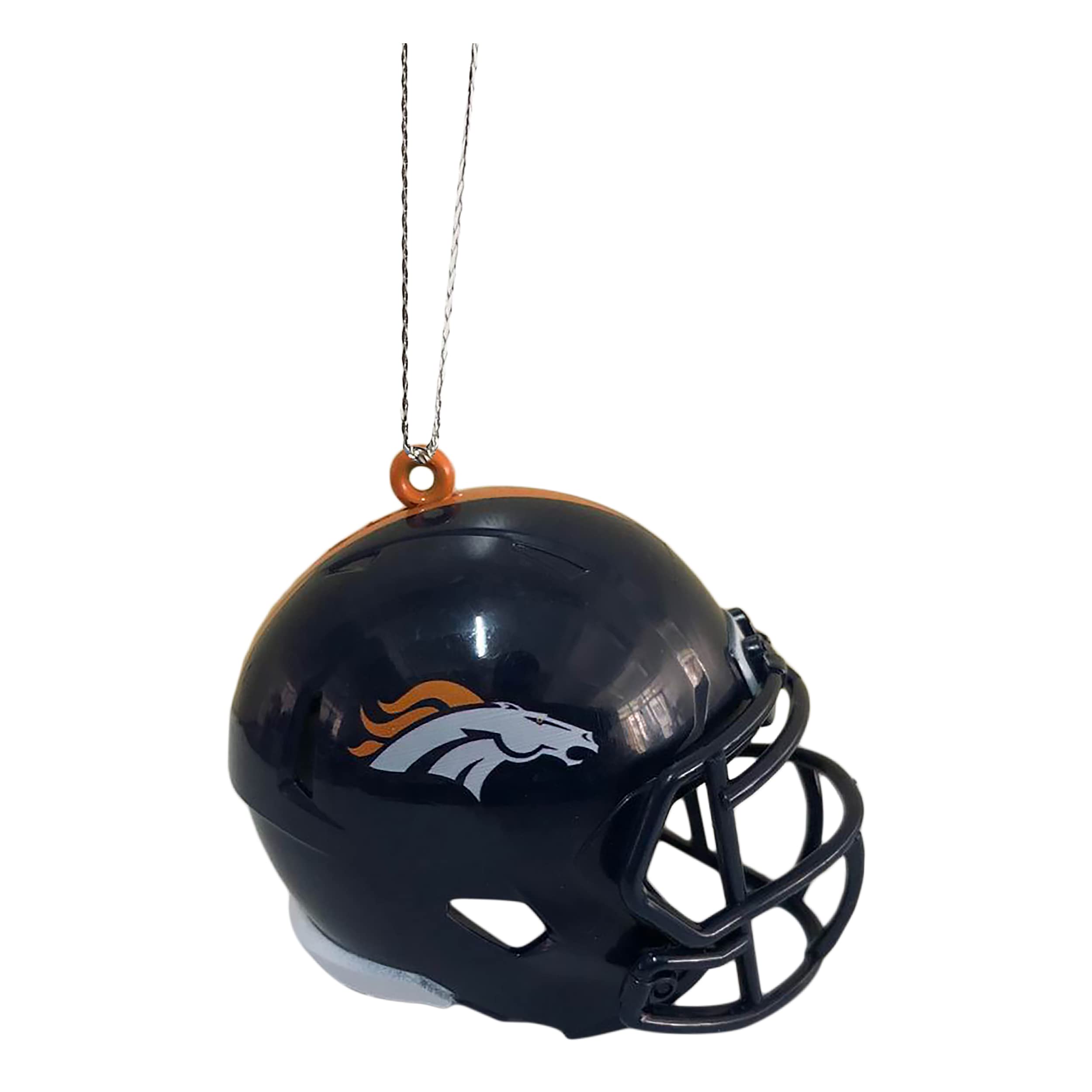 NFL Denver Broncos Helmet Bauble Christmas Tree Pendant Ornament, Orange, Blue, Black