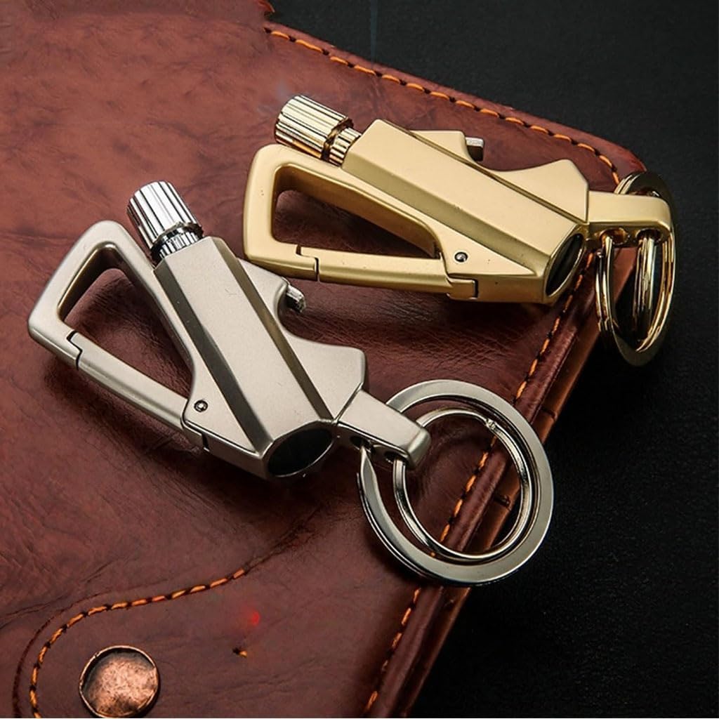 Keychain Lighter with Multitool Bottle Opener, Permanent Match Kerosene Lighter, Waterproof, Camping Tool,Gifts for Men(3pack)