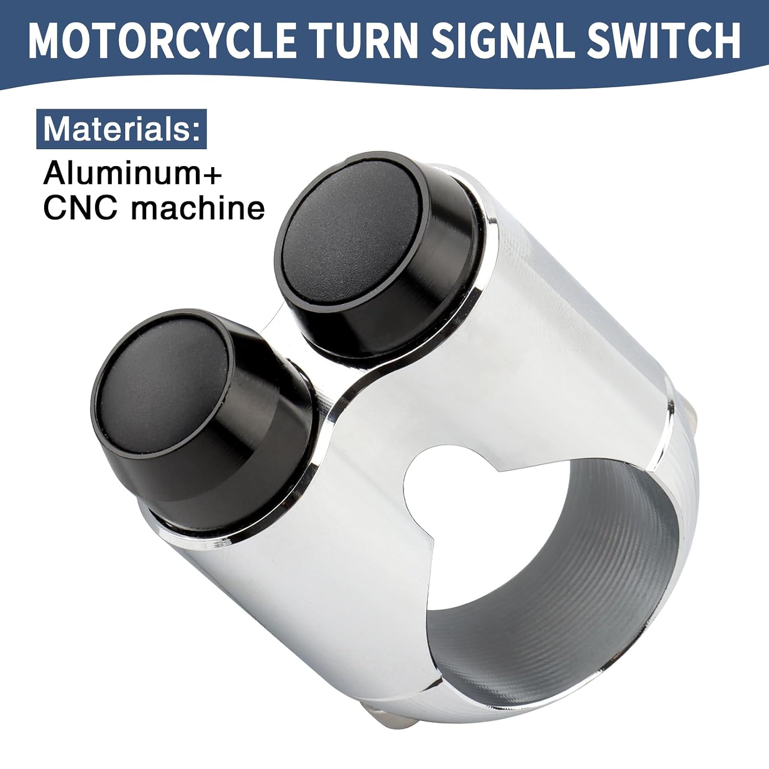 2 Buttons Motorcycle Turn Signal Switch 1" 25mm Handlebar Control Headlight Horn Starter Power Switches for Cafe Racer Chopper Bobber
