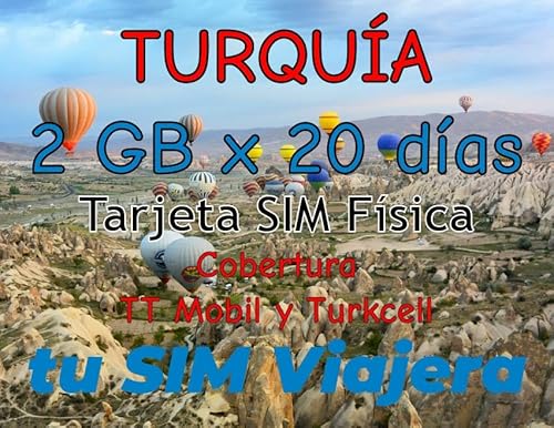 tusimviajera.com - Tarjeta SIM para Viajeros - TURQUÍA - 2 GB x 20 días