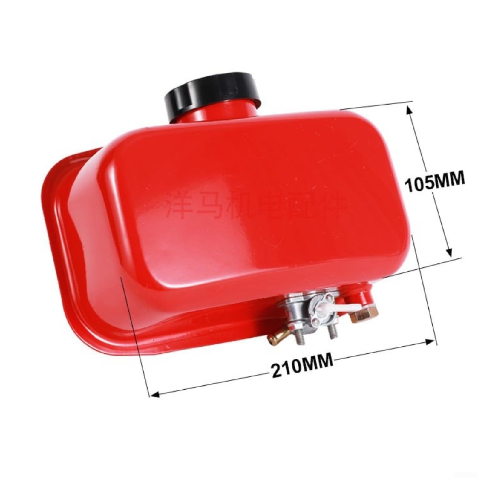 Serbatoio carburante diesel rosso per motori raffreddati ad aria 170F, 173F, 178F, 186F, 192F, ad alta resistenza, adatto per piccoli macchinari e motozappe, contenitore resistente alle perdite, per