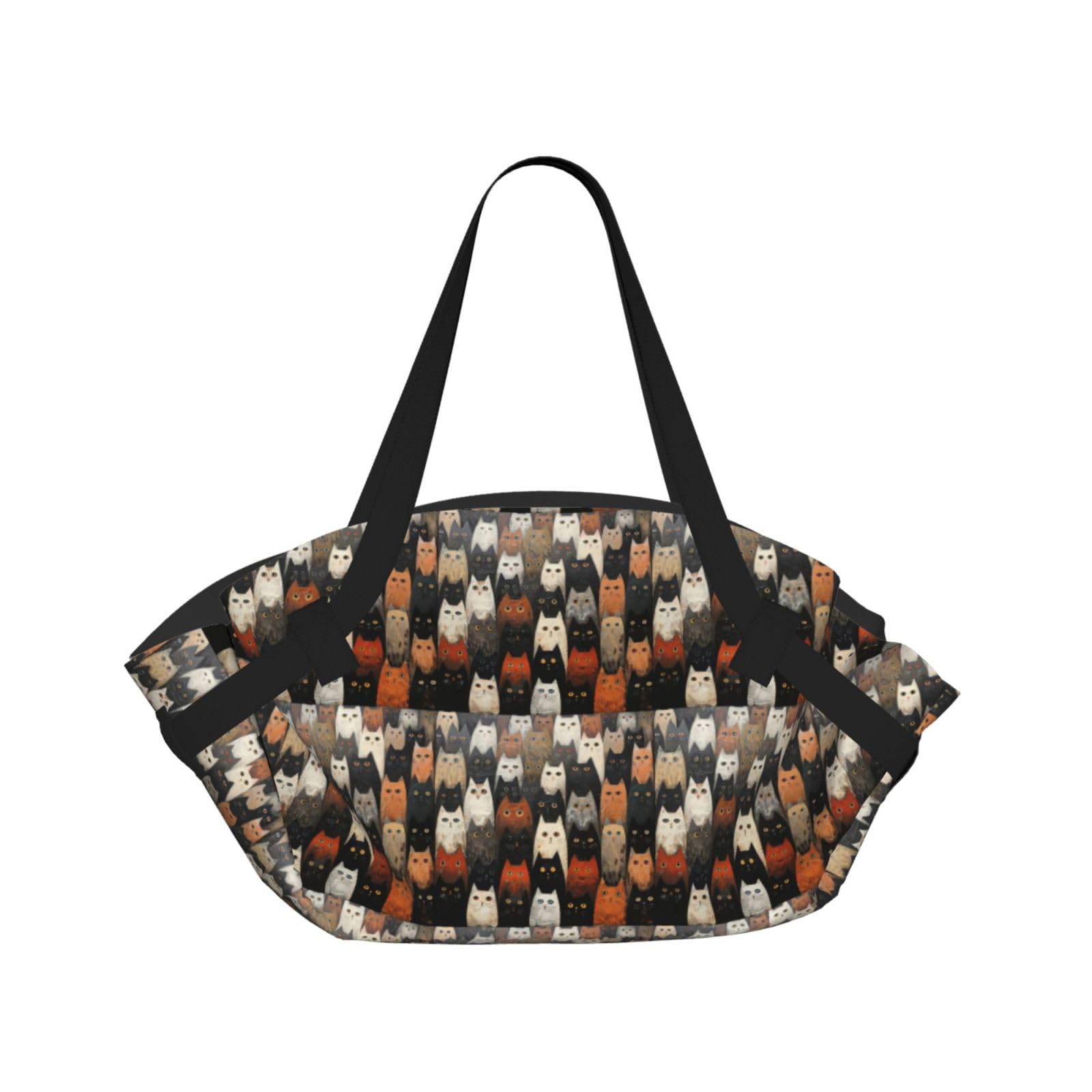 UVBDF Cat 2-in-1 Camping Blanket Tote, Waterproof Stylish Printed Outdoor Bag for Beach Park and Picnic