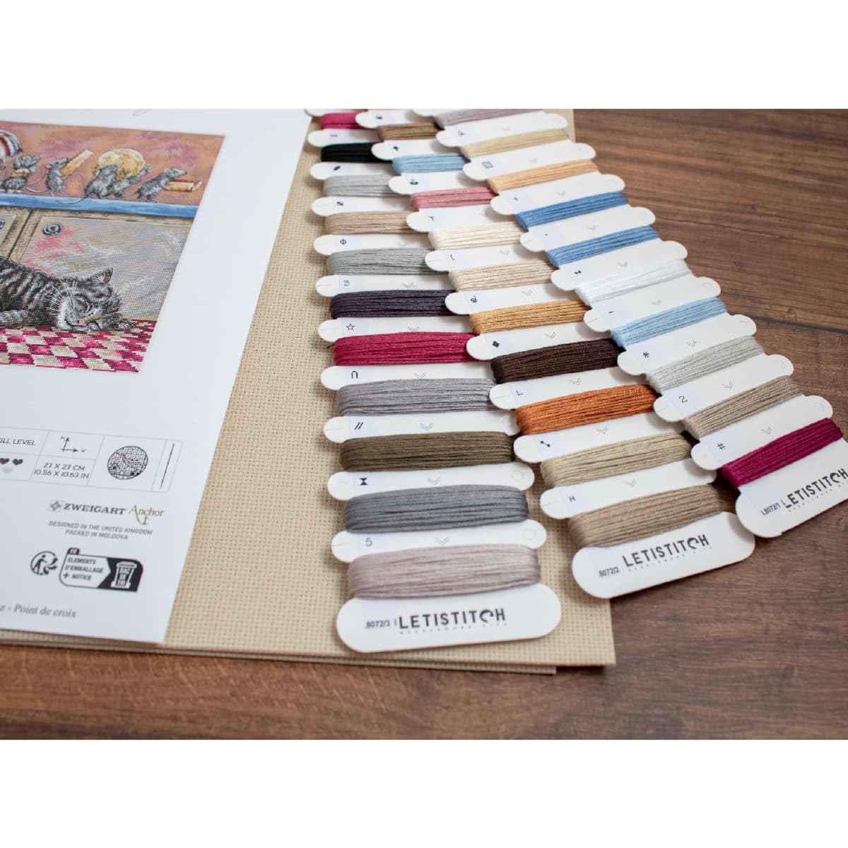 Letistitch Kit per ricamo a punto croce quando il gatto dorme