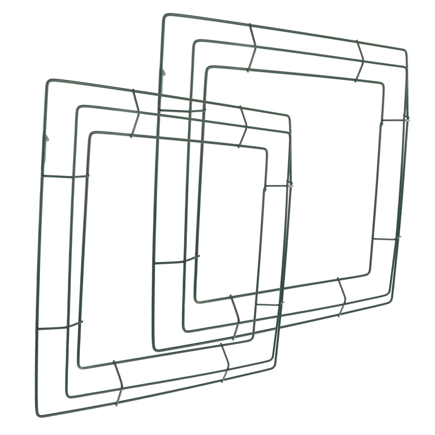 Garneck Solid Structure Iron Wreath Ring DIY Hanging Art for Wall Square Decor Ring for Festive Occasions