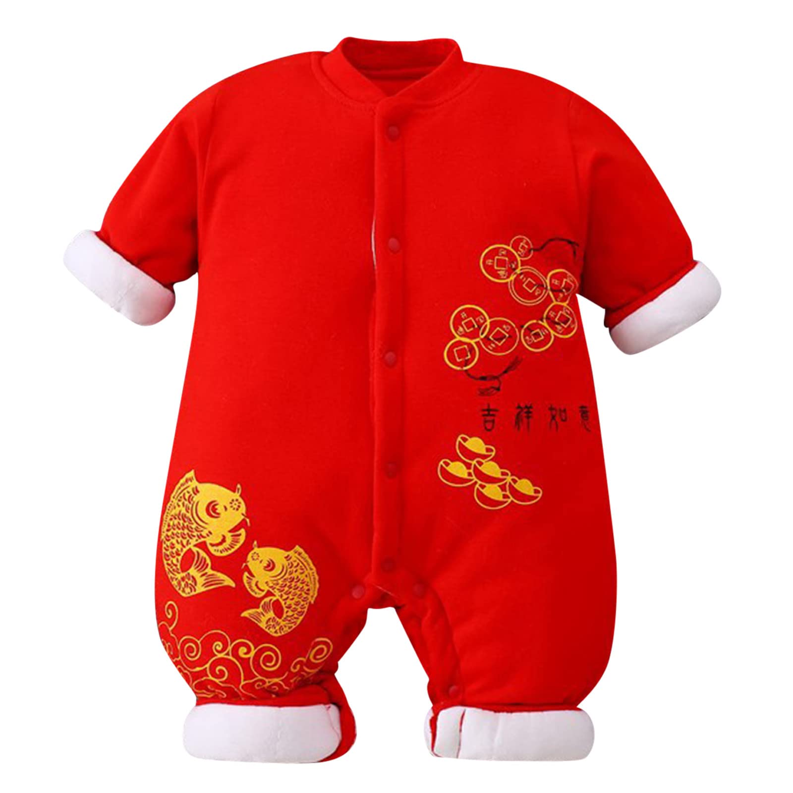 Newborn Infant Baby Unisex Spring Festival Cotton Print Autumn