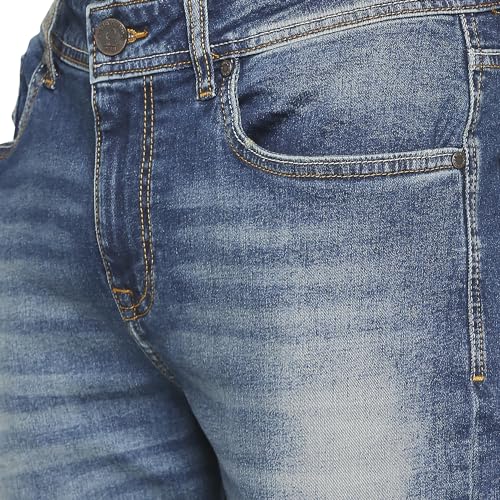 Image of Being Human Beige Slim Straight Fit Men's Denims Clothing