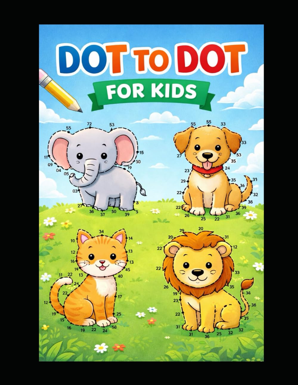 Shapes and Number coloring Book: Dots line