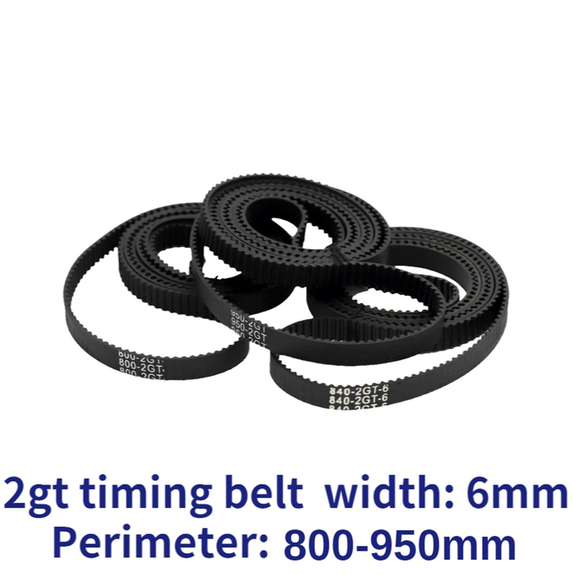 Zkenshan-3D Printer Timing Belt 3D Printer GT2 Width 6mm Closed Loop Rubber 2GT Timing Belt Length 800 810 840 848 850 852 860 900 930 950 Mm? Synchronous Belts