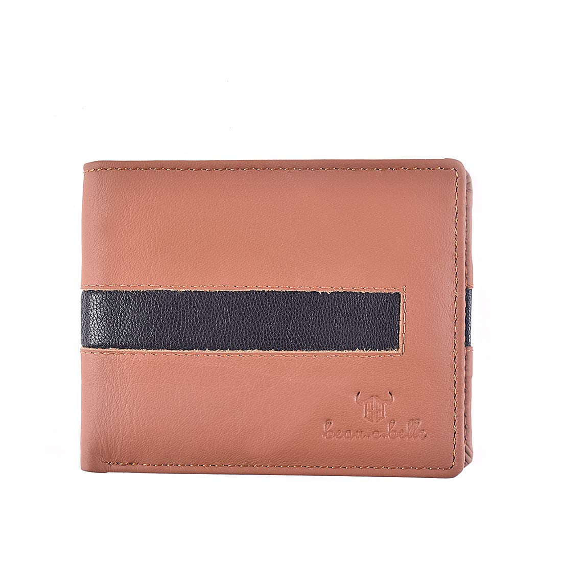 Beau.O.Belle Mens Leather Wallet BB-901 Brown Black