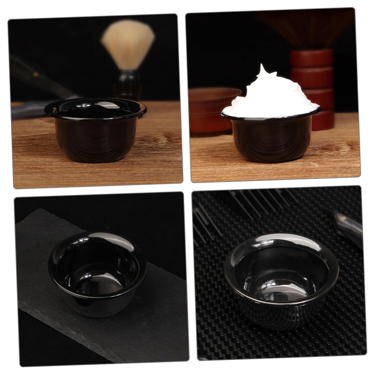 FRCOLOR 3Pcs Men Shaving Bowls Reusable Household Shave Bowl for Lathering Durable Shaving Cup for Men Shaving Supplies