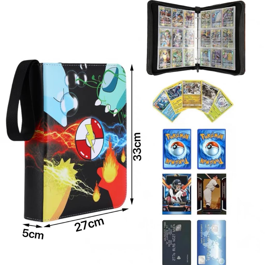 HYSINSE Album per cromos carte da collezione per giochi di carte collezionabilidi 480 buste da gioco,per TCG,regalo per ragazzi e ragazze,album toploader per pokemon tcg