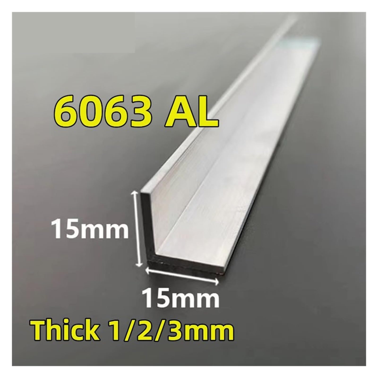 Ángulo de aluminio Perfil triangular de aleación aluminio 6063 AL en forma L
