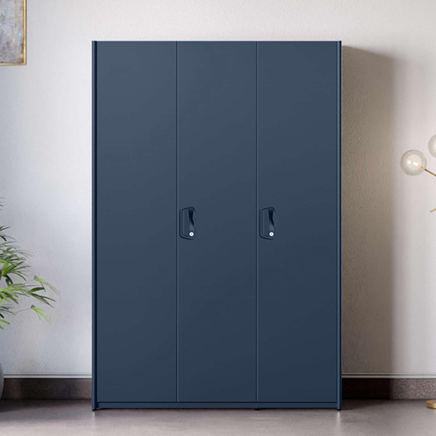 GODREJ INTERIO Almirah Neolite 3-Door Steel Almirah, Cupboard for Clothes (Textured Denim Blue), 1-Year Warranty, 5 Shelves, 1 Locker-picture-10