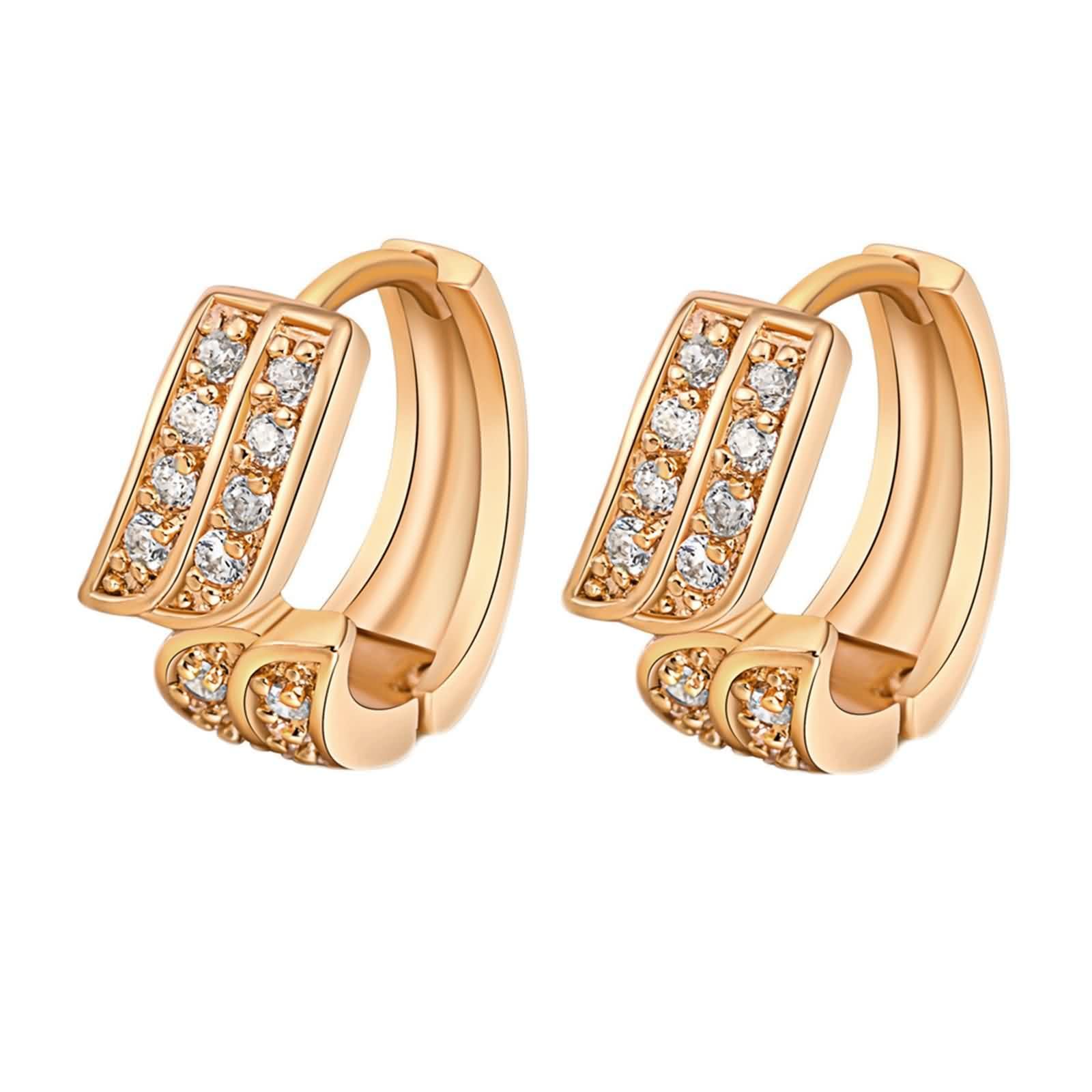 KnSam Pendientes de aro auténticos de oro Au750 de 18 quilates, con moissanita, sin níquel, oro amarillo 750