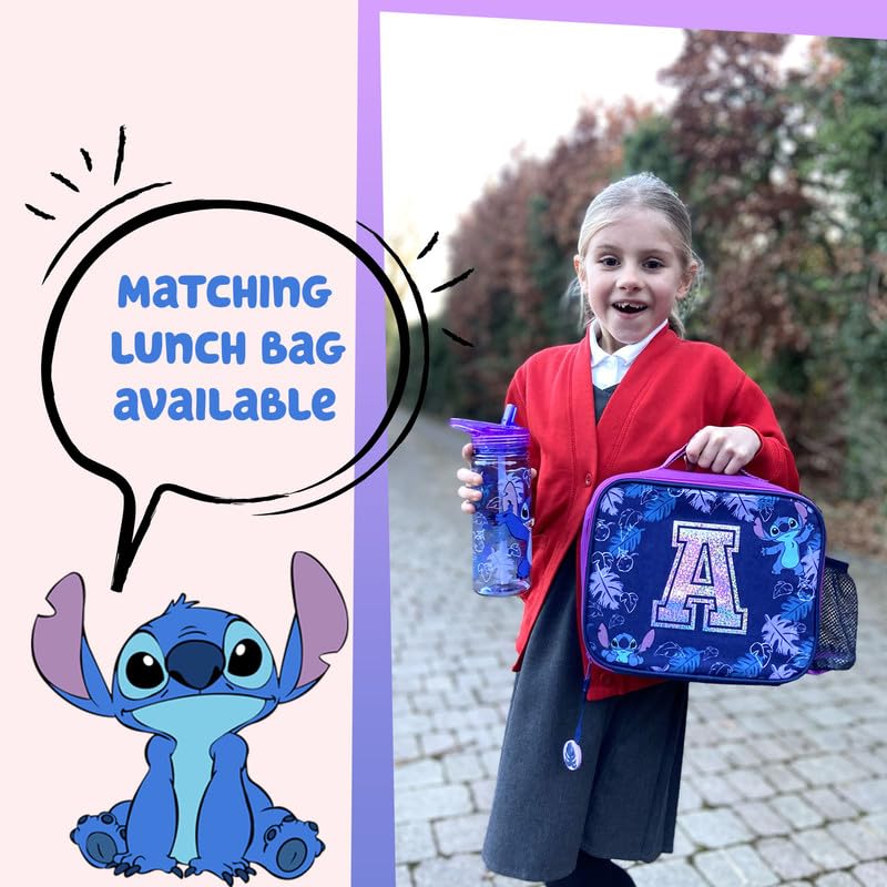 Disney Stitch Plastic Bottle with Straw BPA Free - 580 ml School Water Bottle for Girls 100% Leakproof Durable Drink Bottle for Girls - Image 4