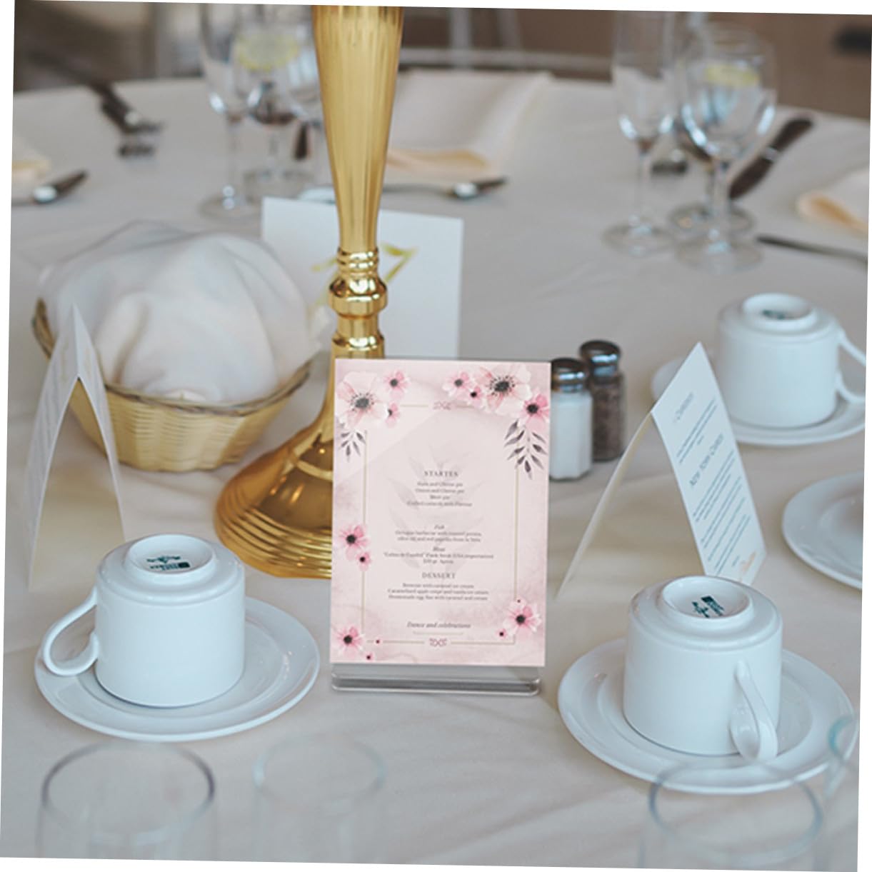 10 Stück Teiliges Acryl Menüständer Doppelseitiger Klarer T förmiger Tischaufsteller Stabiler und Platzsparender Preisschildhalter für Restaurant Büro und Hotel Vertikal