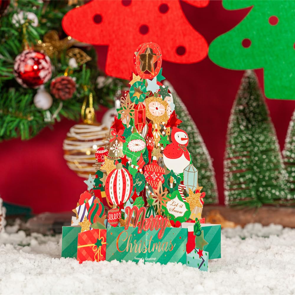 YAOLIGIFT 25Pc 3D Christmas Cards, Merry Christmas Cards Handmade, Greeting Cards & Envelopes for Christmas Holiday, New Year - Image 3