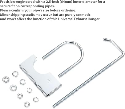 2.5 Inch Exhaust Hanger Clamp, Universal Muffler Bracket