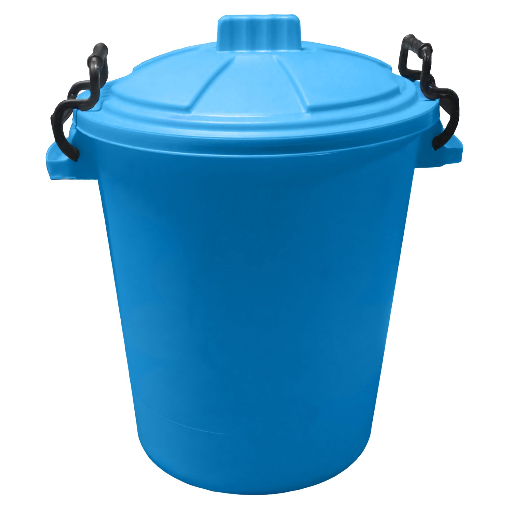 KetoPlastics Medium Plastic Coloured Bin Waterproof Rodent Proof Ideal for Outdoors Garden Animal Feed and Storage with Locking Lid 50L, Light Blue Feed Bin