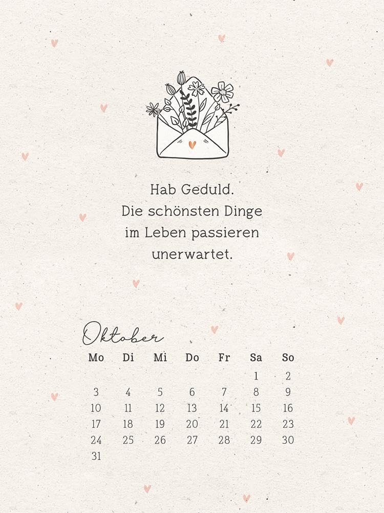 Tischkalender 2022 "Wunder": Kalender mit Holzaufsteller