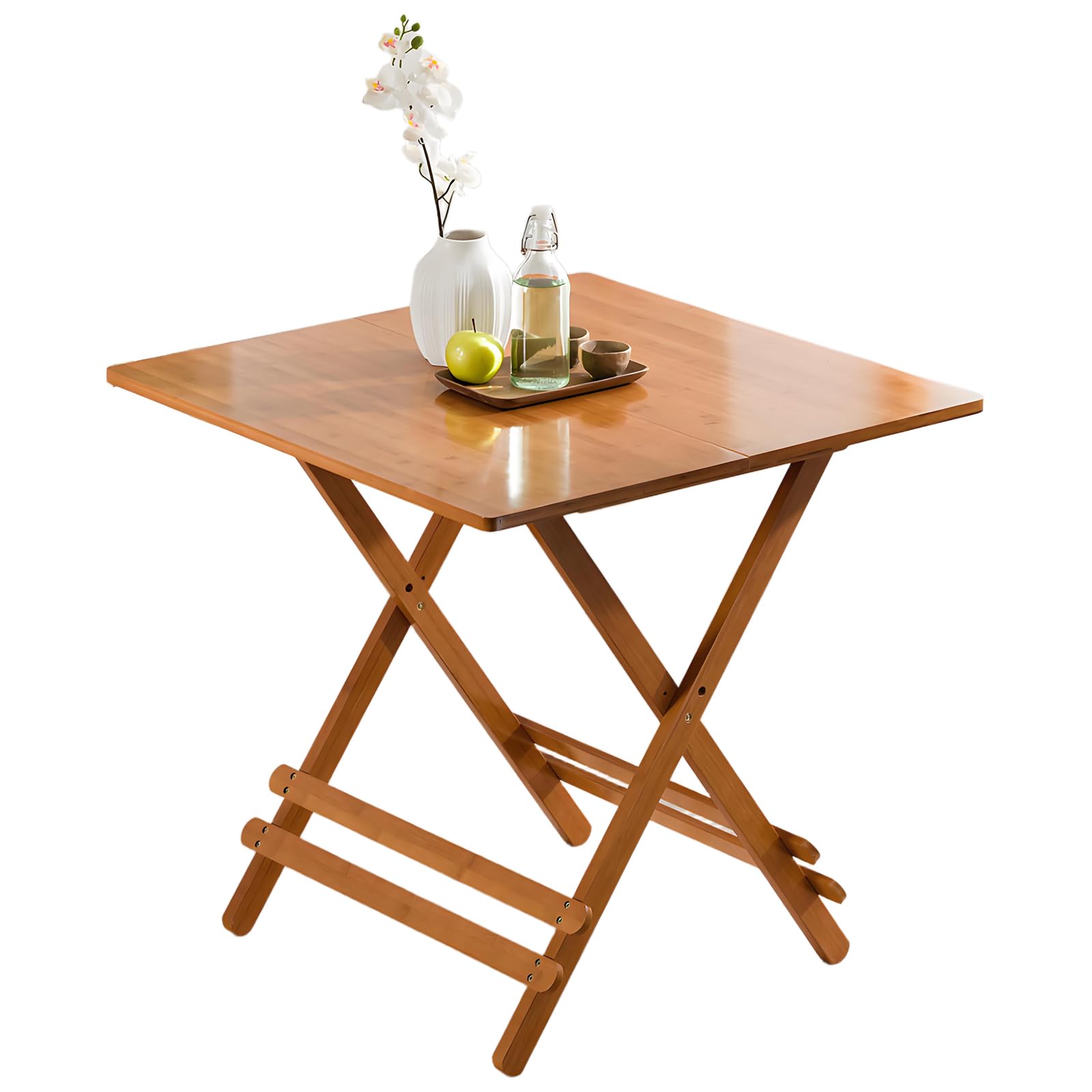 Table pliante en bois de qualité supérieure 90cm table de patio robuste et élégante pour jardin