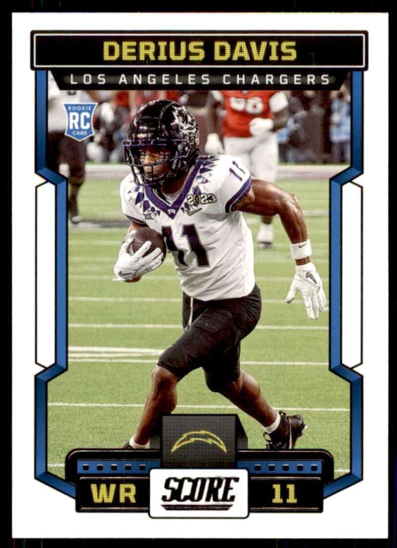 DERIUS DAVIS RC 2023 Score #364 ROOKIE NM+-MT+ NFL Football LA Chargers