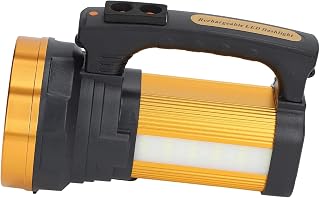 Handheld Spotlight, Rechargeable Outdoor Searchlight High Luminous Efficiency USB Phone Charging Port US Plug 100V‑240V for Dog Walking