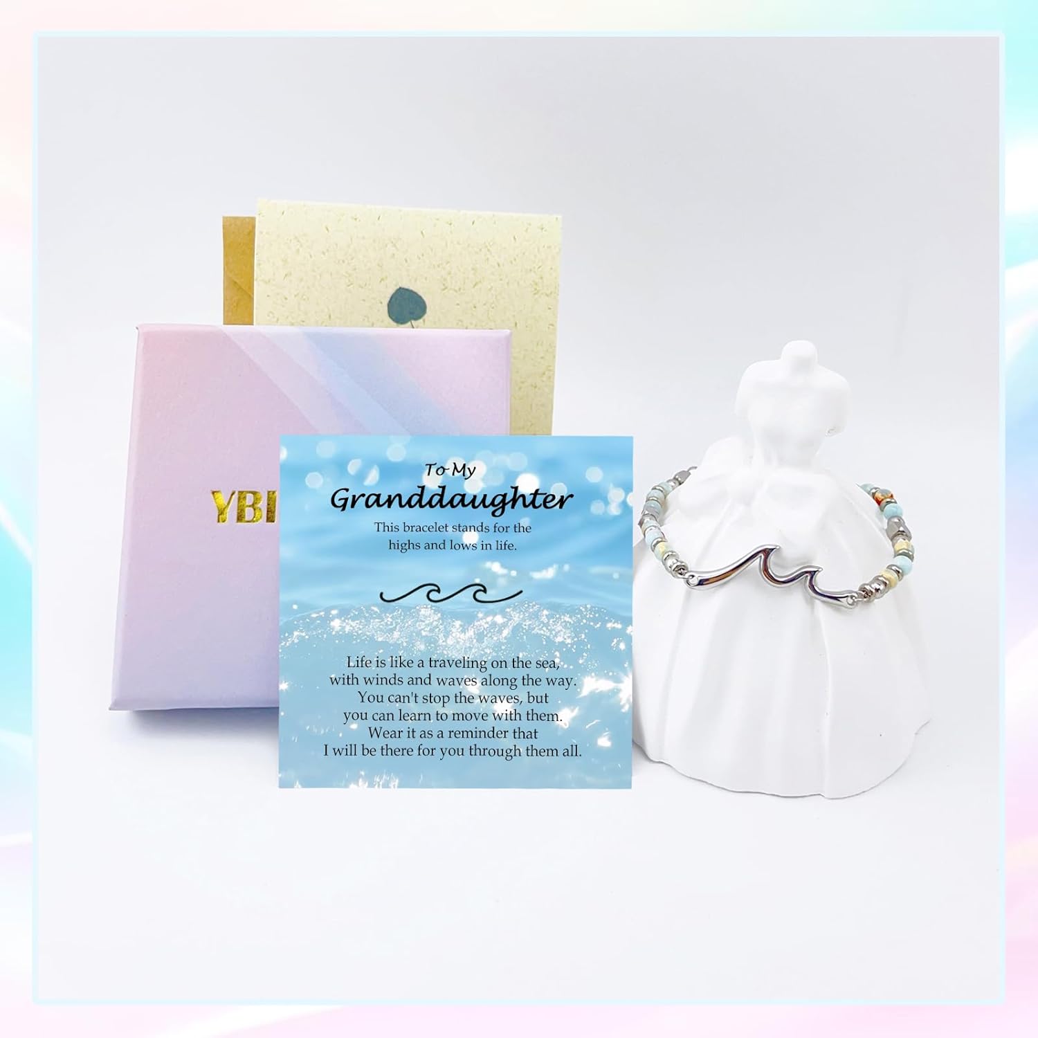 Birthday Gifts for Her Women, Cool Shoushan Wave Bracelet Gift for 21st, 30th, 40th, 50th, 60th Birthday Gift Ideas for Women Ladies Bestie Friend Sister Mom Daughter Granddaughter Niece Wife Grandma - Image 6